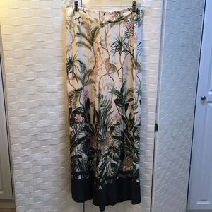 H&M Tropical Print Wide Leg Pants